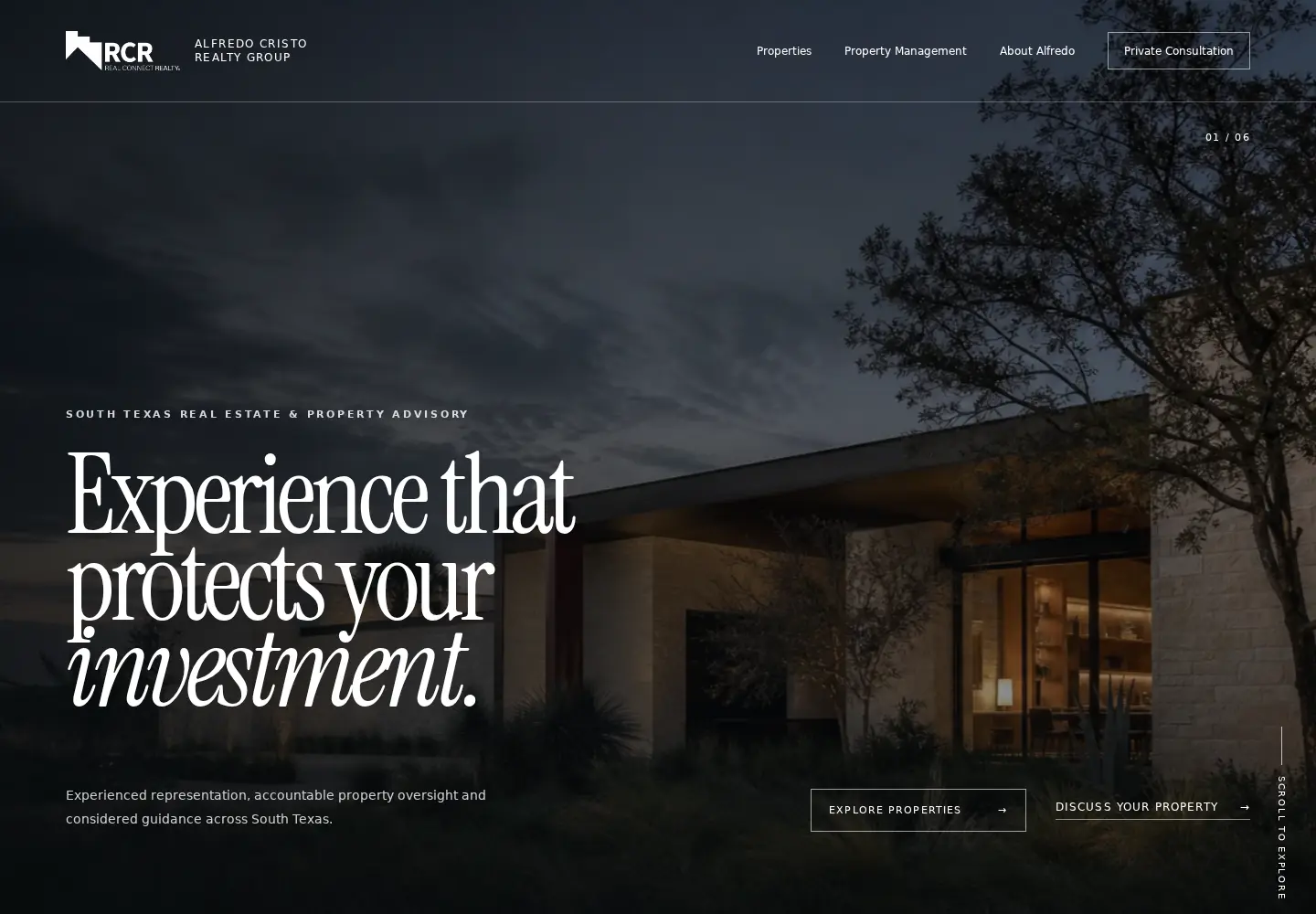 Alfredo Cristo Realty Group website homepage