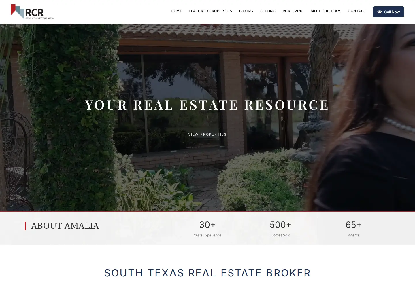 RCR Real Connect Realty: Public website shown; brokerage backend is private